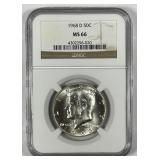 1968-D Kennedy Silver Half NGC MS66