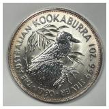 AUSTRALIA: 1990 Silver $5 Kookaburra
