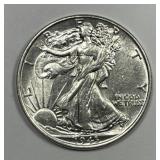 1943 Walking Liberty Silver Half AU