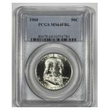 1960 Franklin Silver Half PCGS MS64 FBL