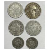 CUBA: Six Different Cuban Silver Coins
