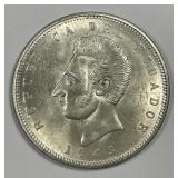 EQUADOR: 1943 Silver 5 Sucres AU
