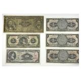 MEXICO: Assortment of Six Currency Notes
