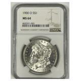 1900-O Morgan Silver $1 NGC MS64