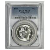 1936 Bridgeport Commemorative Half PCGS MS65