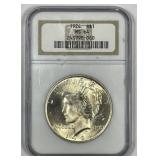 1924 Peace Silver $1 NGC MS64