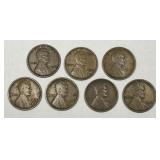 1909 VDB + 4 Other Early Date Lincoln Wheat Cents