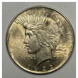 1922 Peace Silver $1 Uncirculated UNC