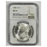 1888-O Morgan Silver $1 NGC MS63