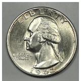 1943-D Washington Silver Quarter Uncirculated BU