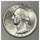 1947 Washington Silver Quarter Uncirculated BU