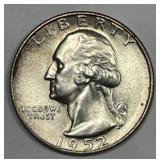 1952-S Washington Silver Quarter Uncirculated BU