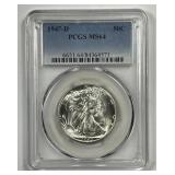 1947-D Walking Liberty Silver Half PCGS MS64