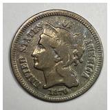 1870 Three Cent Nickel 3cN Very Good VG