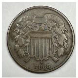 1868 Two Cent Piece Fine F