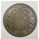 1867 Two Cent Piece Good G
