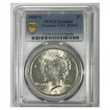 1935-S Peace Silver $1 PCGS UNC detail