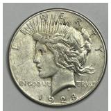 1928-S Peace Silver $1 Very Fine VF details