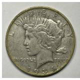 1934-D Peace Silver $1 Very Fine VF