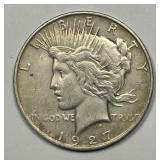 1927-D Peace Silver $1 Extra Fine XF+