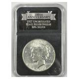 1927 Peace Silver $1 About Uncirculated AU