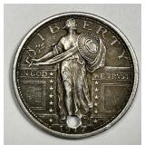 1917 Standing Liberty Quarter Ty 1 XF details