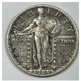 1924 Standing Liberty Silver Quarter VF details