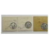 1928 P D S Standing Liberty Silver Quarter Trio