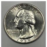 1939-S Washington Silver Quarter Uncirculated BU