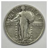 1929-S Standing Liberty Silver Quarter Fine F