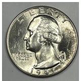 1941-D Washington Silver Quarter Uncirculated BU