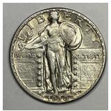 1930 Standing Liberty Silver Quarter AU