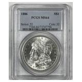 1886 Morgan Silver $1 PCGS MS64