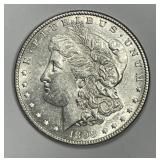 1898 Morgan Silver $1 About Uncirculated AU
