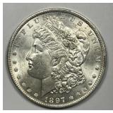 1897 Morgan Silver $1 Brilliant Uncirculated BU