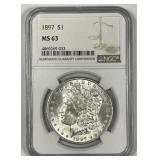 1897 Morgan Silver $1 NGC MS63
