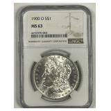 1900-O Morgan Silver $1 NGC MS63