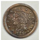 1849 Braided Hair Large Cent Very Fine VF details