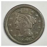 1850 Braided Hair Large Cent Very Fine VF