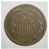 1865 Two Cent Piece Good G