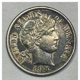 1915 Barber Silver Dime Extra Fine XF