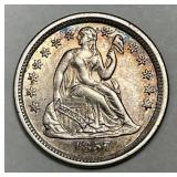 1857-O Seated Liberty Silver Dime AU