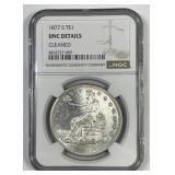 1877-S Trade Silver Dollar NGC UNC details