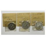 1917 P D S Walking Liberty Half Obverse MM Trio