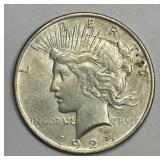 1925 Peace Silver $1 About Uncirculated CH AU