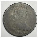 1804 Draped Bust Half Cent 1/2c Stemless G details