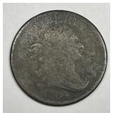 1804 Draped Bust Half Cent 1/2c Stems G details