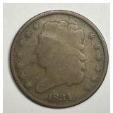 1834 Classic Head Half Cent 1/2c Good G