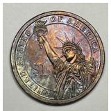 2009-P Harrison Presidential $1 Color Toned
