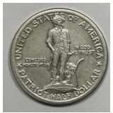 1925 Lexington Commem Silver Half AU details